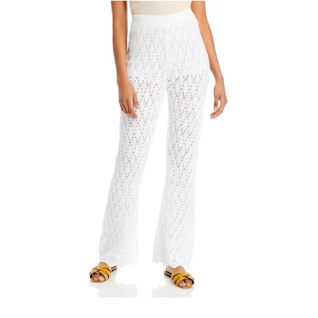 Wayf Crochet Pants Cream/White - Size Xl Nwt
